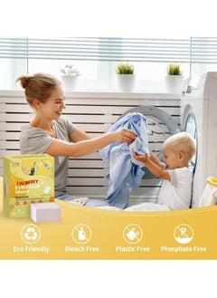Generic Laundry Tablets Champagne Scent, Up to 80 Washes, (40 Sheets) Eco-Friendly Laundry Soap Tablets - Liquid-Free Laundry Tablets, Travel-Friendly, Plastic-Free and Hypoallergenic, Biodegradable  - Image 2