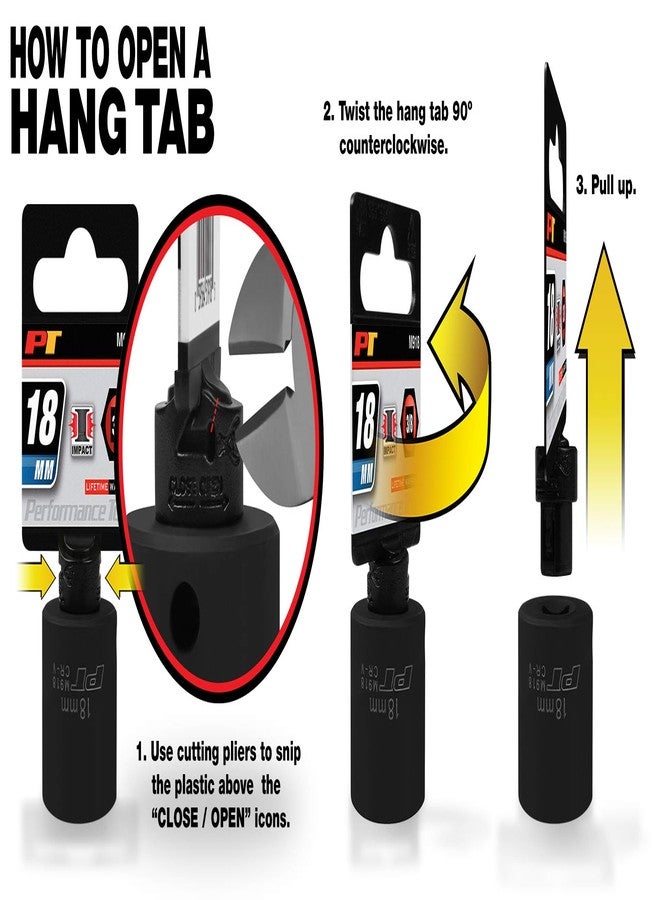 بيرفورمانس تول مجموعة قضبان تمديد المقبس W36940 من Performance Tool، مكونة من 3 قطع، محرك 1/4 بوصة - Image 4