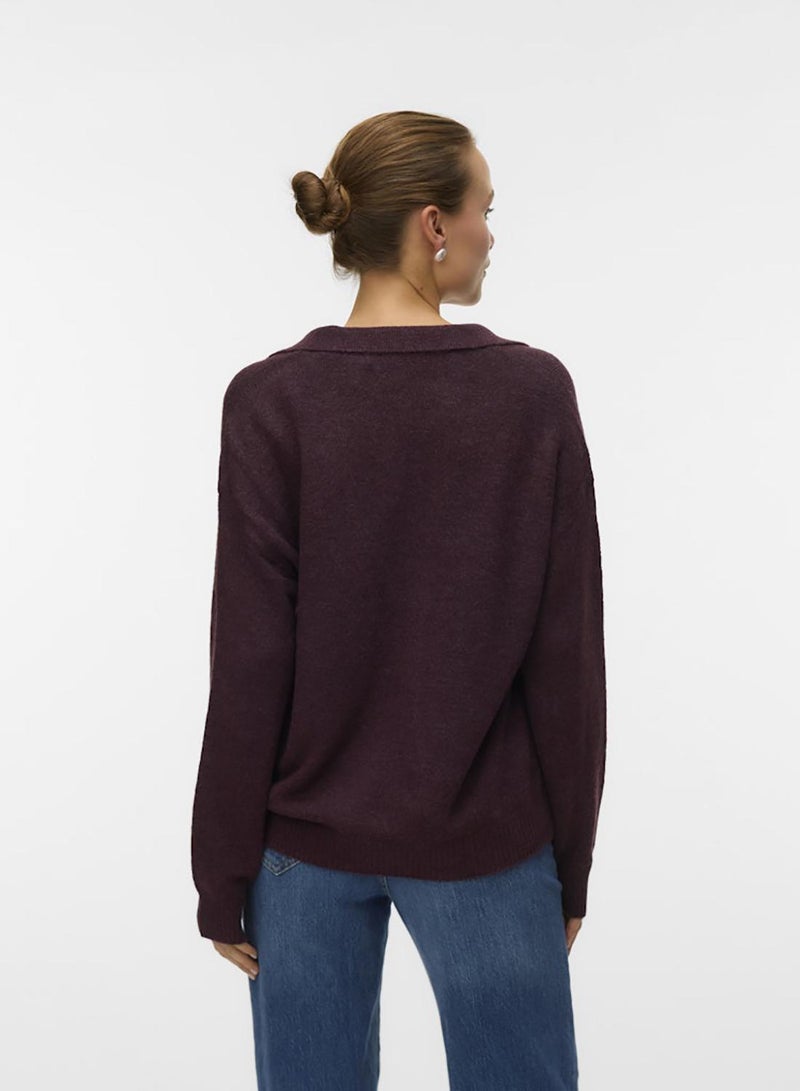 VERO MODA Vmlefile Ls Poloneck Pullover - Image 2