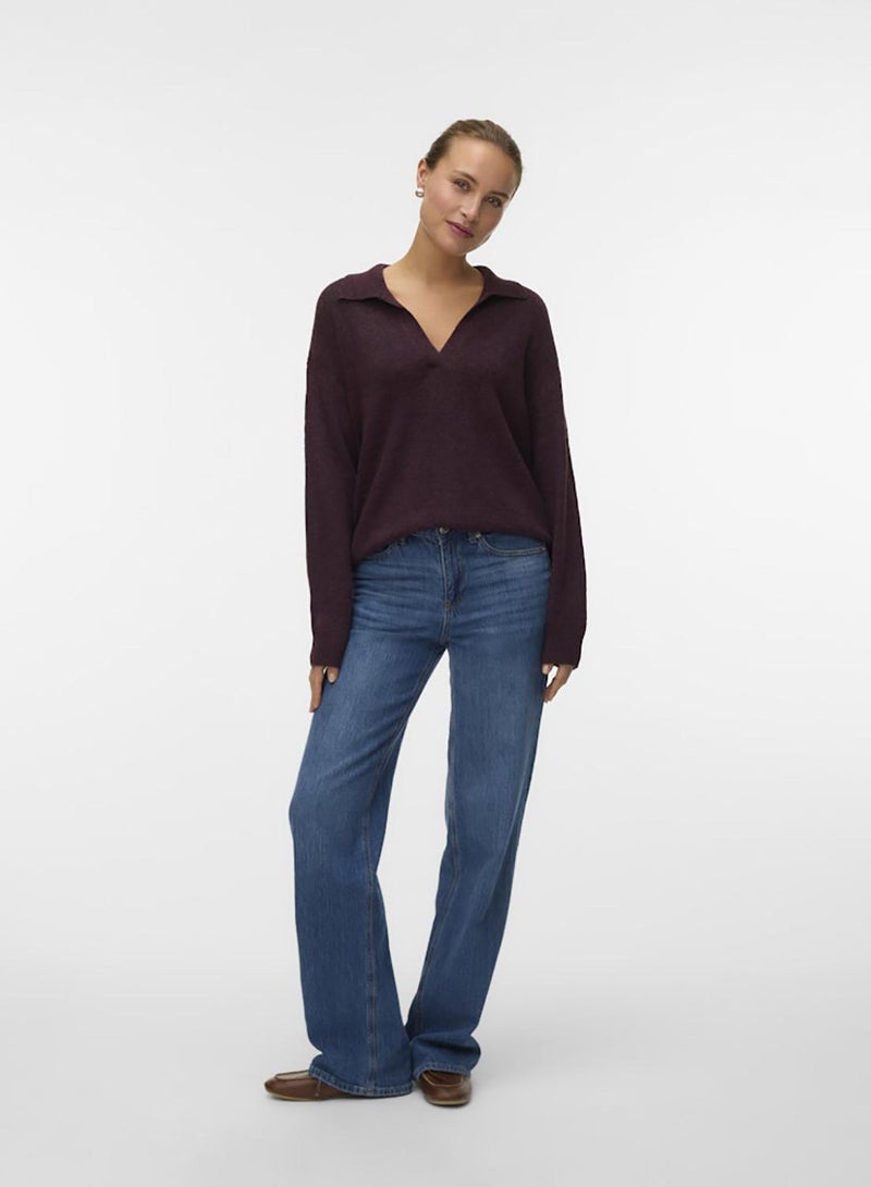 VERO MODA Vmlefile Ls Poloneck Pullover - Image 1
