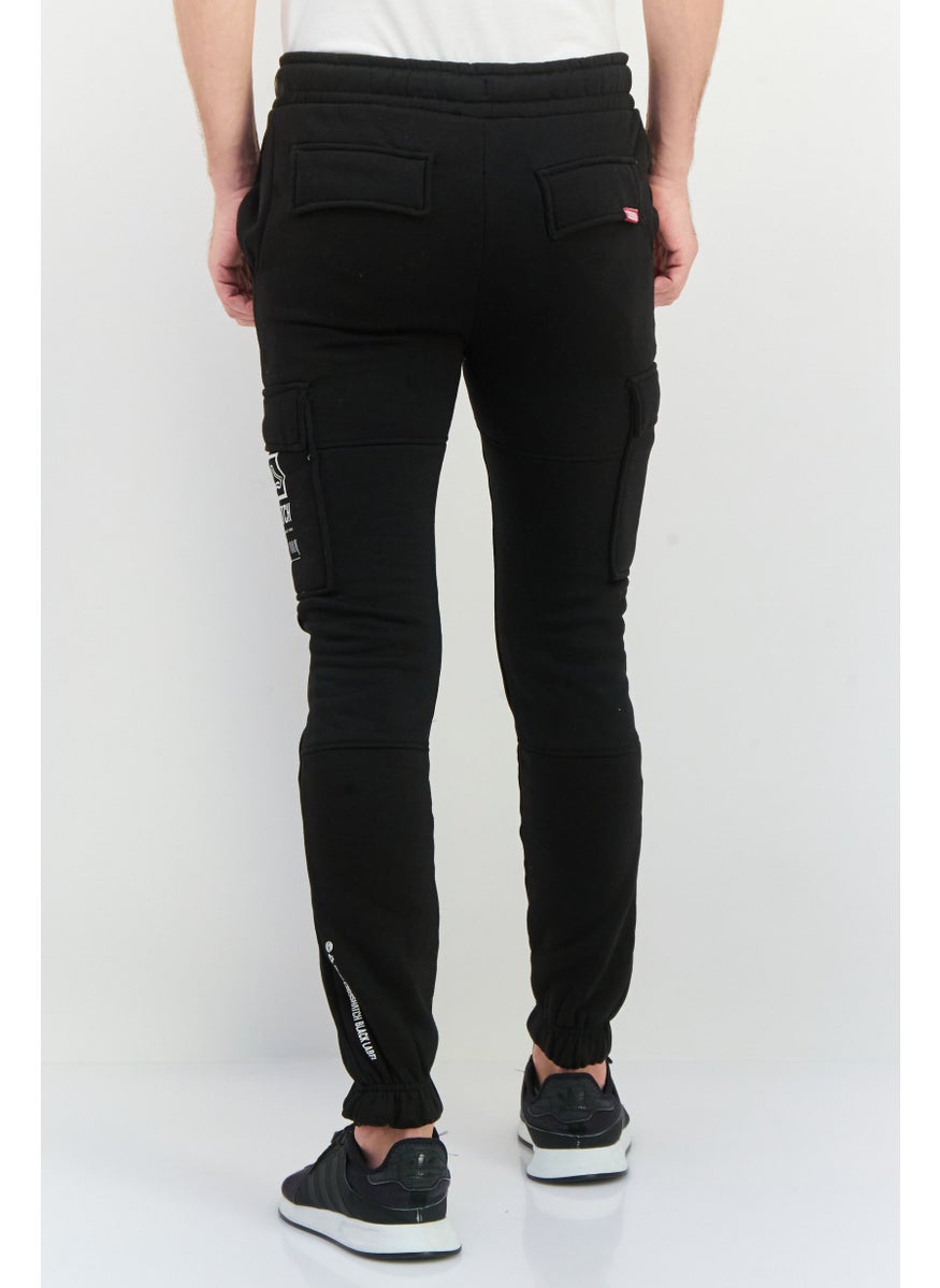 CROSSHATCH Men Sportswear Fit Outdoor Sweatpants, Black  - Image 2