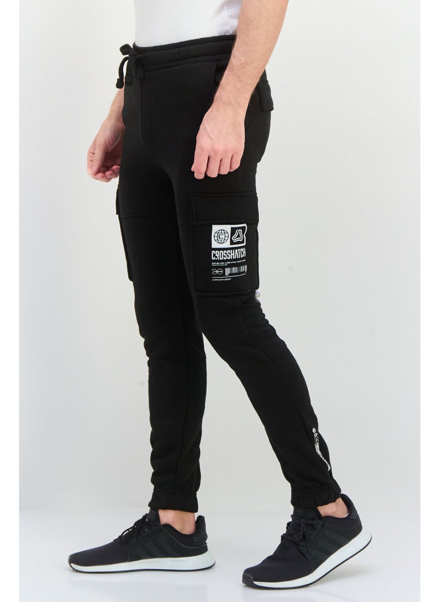 CROSSHATCH Men Sportswear Fit Outdoor Sweatpants, Black  - Image 4