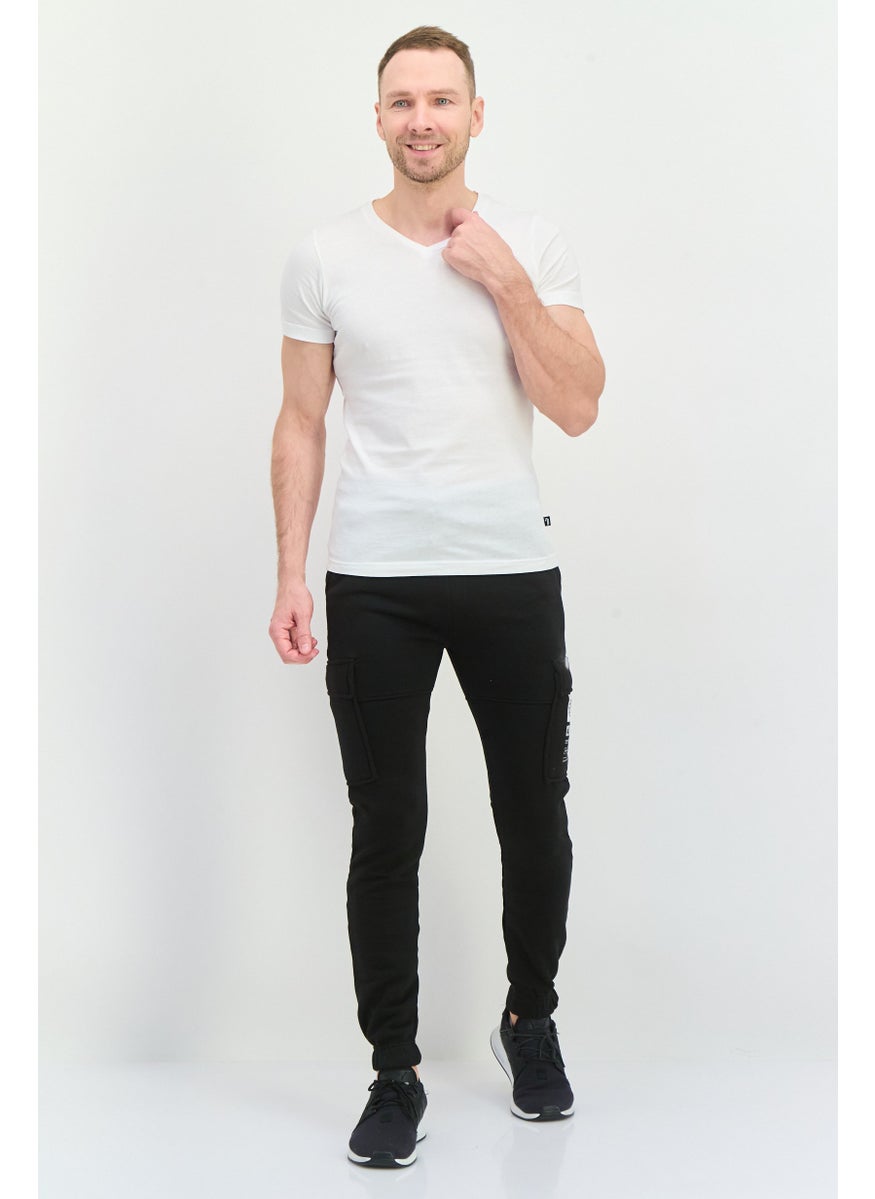 CROSSHATCH Men Sportswear Fit Outdoor Sweatpants, Black  - Image 3