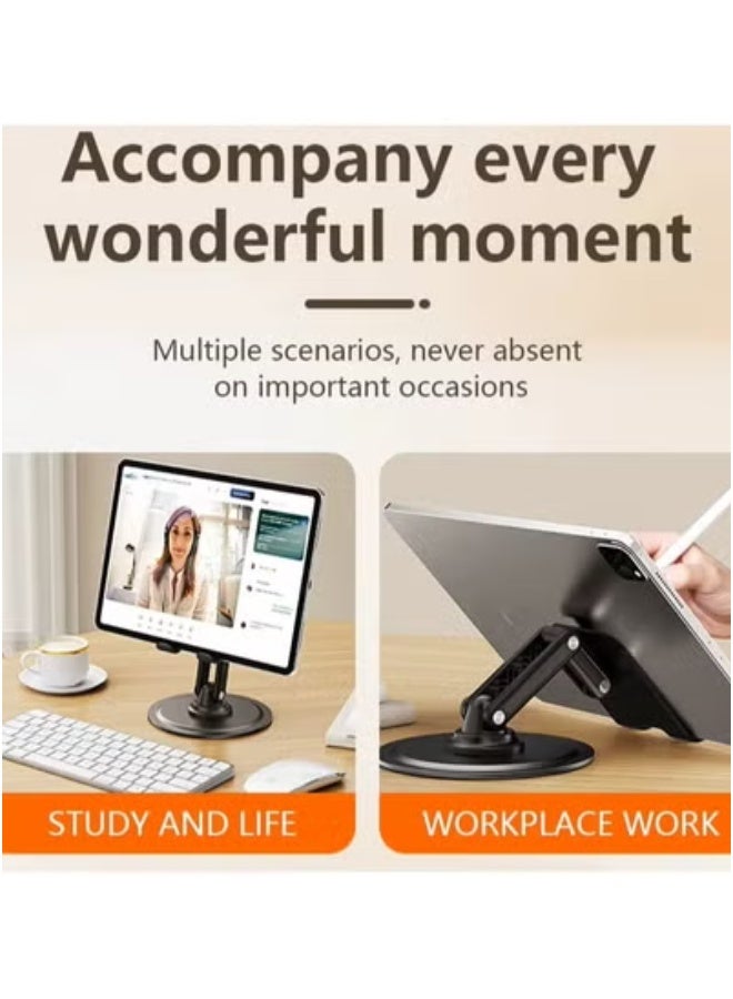 تايجر Phone Stand for Desk – 360° Rotating Foldable Cell Phone Holder | Adjustable & Portable Desktop Stand Compatible with iPhone 16, 15, 14, 13 Pro Max, Samsung S25, S24, S23 Ultra, Tablets & iPads (4–10 Inches) | Stable, Compact & Space-Saving Design for Home or Office - Image 2