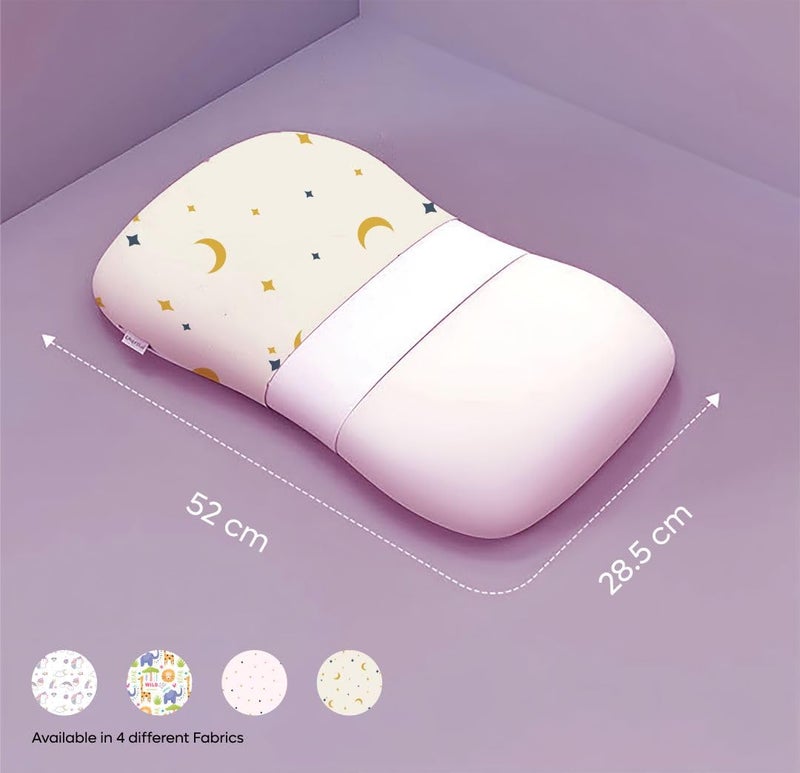 ADMIRAE Premium Memory Foam Baby & Toddler Pillow | Head,Neck,Back Support Cushion | Washable Removable Cover | Ideal for Sleeping,Reading & Resting | Age 2to9 Year | 20.5x11.5x2.5 Moon & Star Print - Image 5