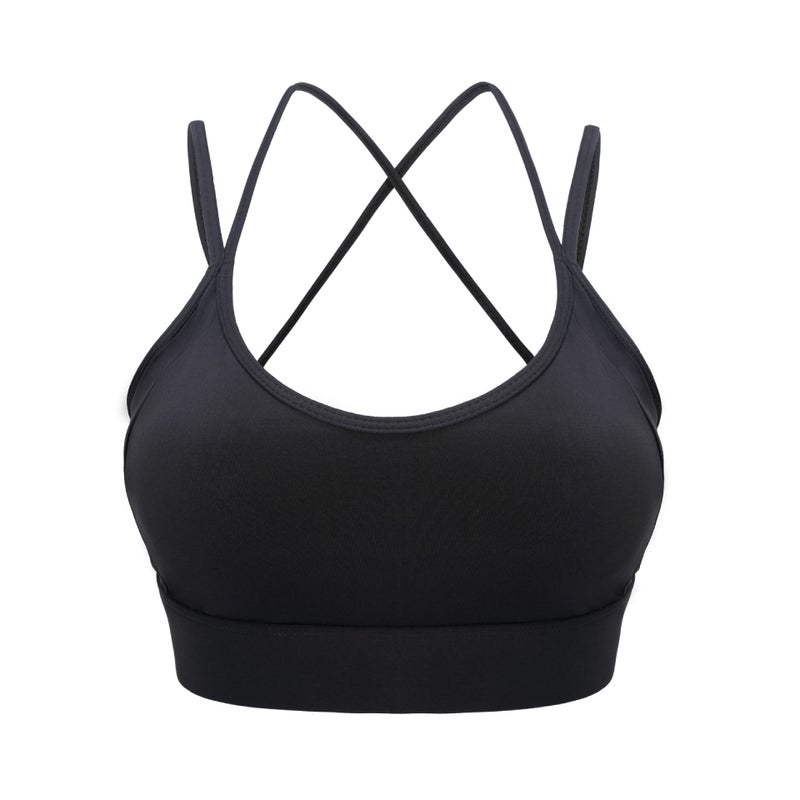 Cross Thin Belt Beauty Back Integrated Fixed Cup High Strength Shockproof Yoga Running Fitness Sports Underwear - Image 1