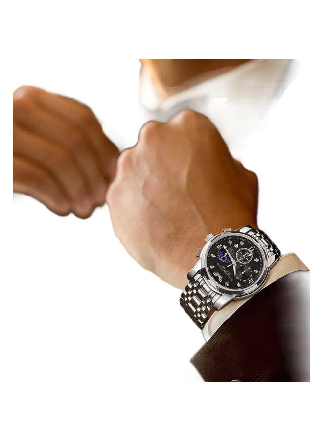 Binkada Amani Black Knight Watch For Men, Multifunctional Automatic Mechanical Style, Top Brand, College Student Father'S Day Gift - Image 3