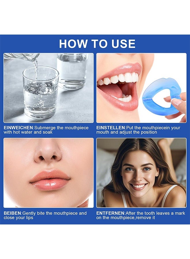 قطعة واحدة من جبيرة مضادة للشخير فعالة لمنع الشخير للرجال والنساء، جبيرة فم عالية الجودة ضد الشخير بديلاً عن موسعات الأنف وبقع الأنف مع صندوق تخزين - Image 4