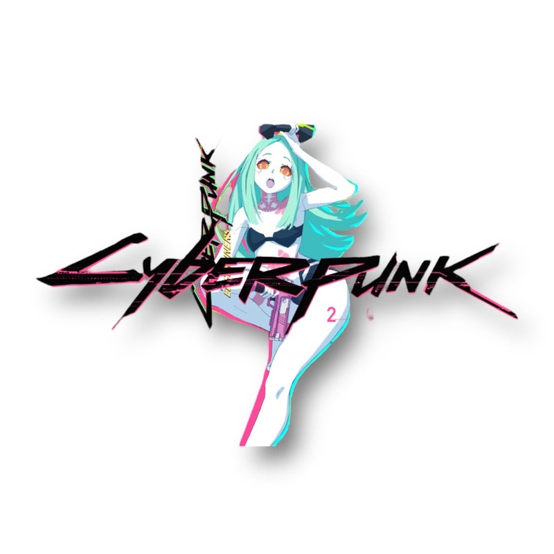 KOZUKI Cyberpunk Vinyl Sticker Blue Yellow Waterproof Reflective Car Decal Gaming Car Decor - Image 3