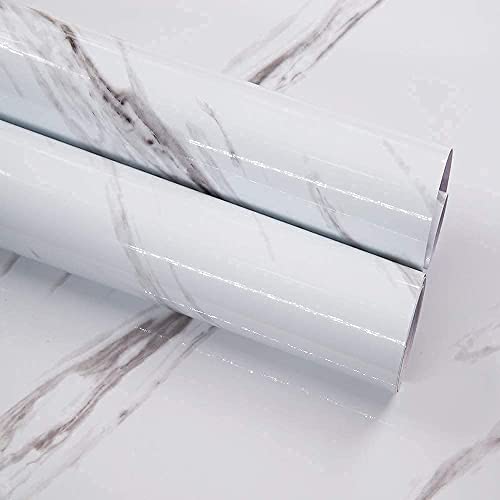 Delavala Kitchen Wallpaper Oil Proof and Water Proof Aluminium Foil Stickers Kitchen Backsplash 3D Wallpaper Stick and Peel - Self-Adhesive Wall Sticker Anti-Mold (Marble-A 2Mtr) - Image 5
