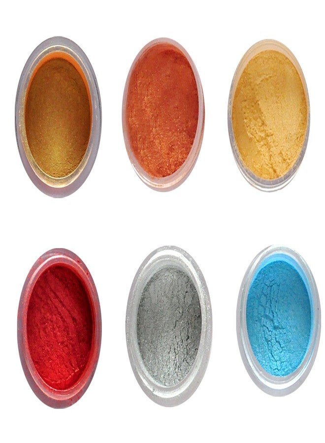 Vozwa Multi Color Eyeshadow Shimmer Powder (Copper, Golden, Maroon, Blue, Silver, Gold Gradient)(0014) - Image 2