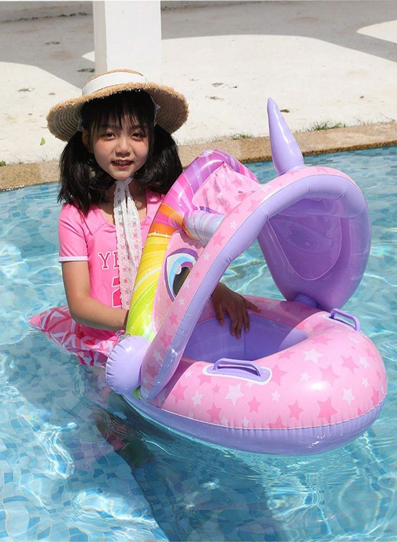 Ultimate Baby Swim Float - Removable Canopy, Shark Design, Thickened PVC, BPA Free, Enhanced Safety Features, Perfect for Infants & Toddlers - Image 5