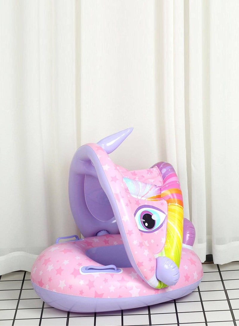 Ultimate Baby Swim Float - Removable Canopy, Shark Design, Thickened PVC, BPA Free, Enhanced Safety Features, Perfect for Infants & Toddlers - Image 1