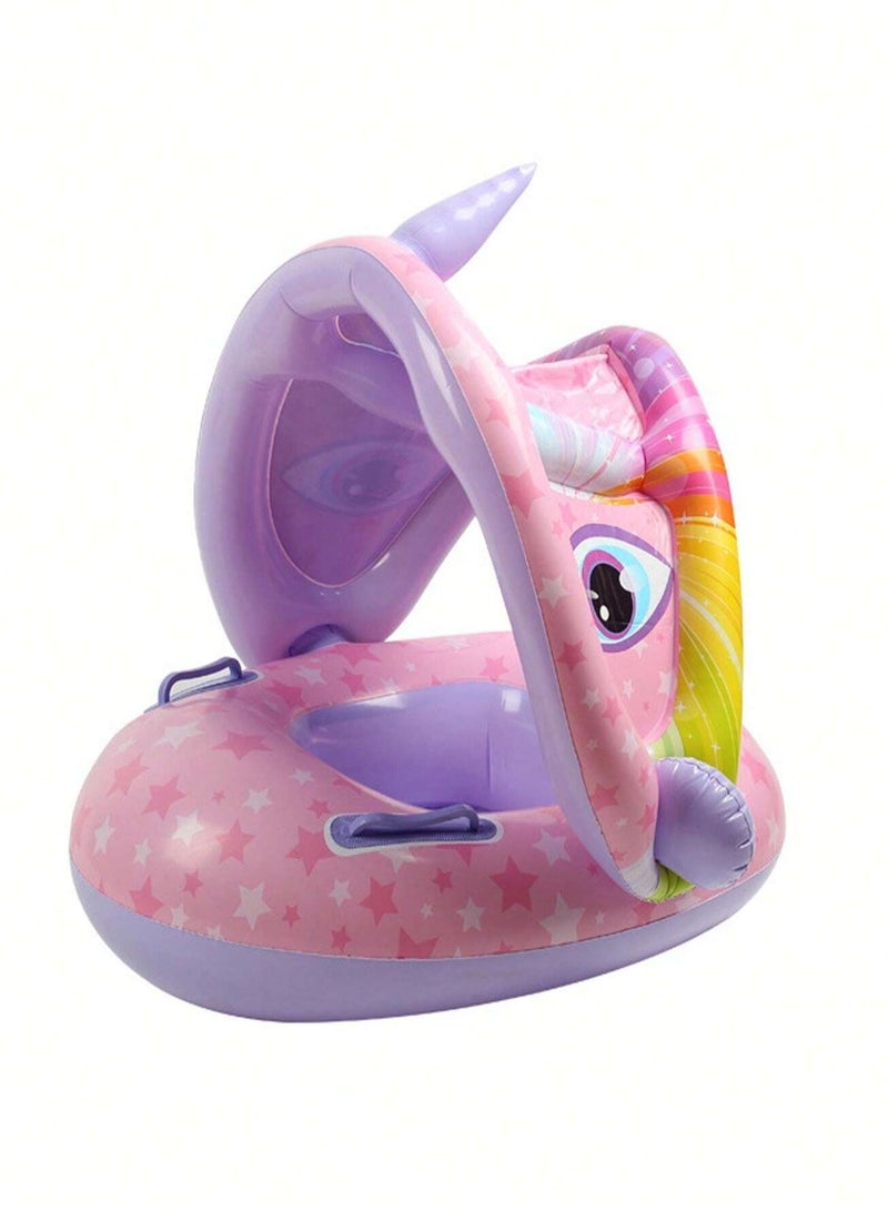 Ultimate Baby Swim Float - Removable Canopy, Shark Design, Thickened PVC, BPA Free, Enhanced Safety Features, Perfect for Infants & Toddlers - Image 2