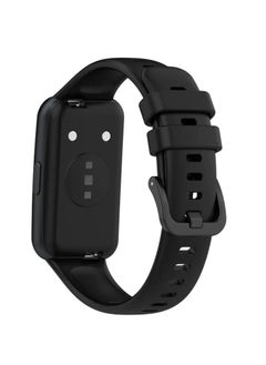 Rabos Huawei Band 7 Watch Strap Sport Silicone Replacement Band Bracelet Adjustable Wristband with Buckle Closure  - Image 3