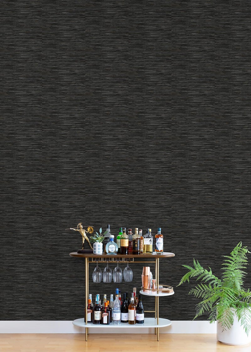 NuWallpaper Black Grassweave Peel and Stick Wallpaper, NUS4992 - Image 3