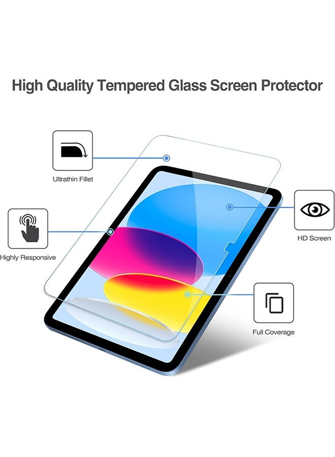 2PCS iPad 10.9 10th Generation 2022 Screen Protector A2696/A2757/A2777, Tempered Glass Screen Film Guard for iPad 10th Gen 10.9 2022 Release, Clear - Image 4