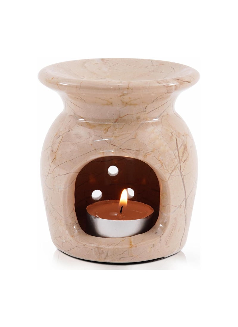 RADICALn Radicaln Marble Oil Burner Verona 4" Inches Handmade Candle Wax Warmer for Room Décor - Scentsy Wax Warmer - Wax Burner Home Fragrance - Kitchen Decor  - Image 1