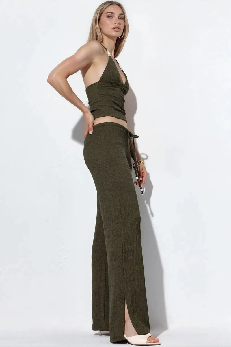Busem BUSEM Women's Straight-leg Crepe Trousers