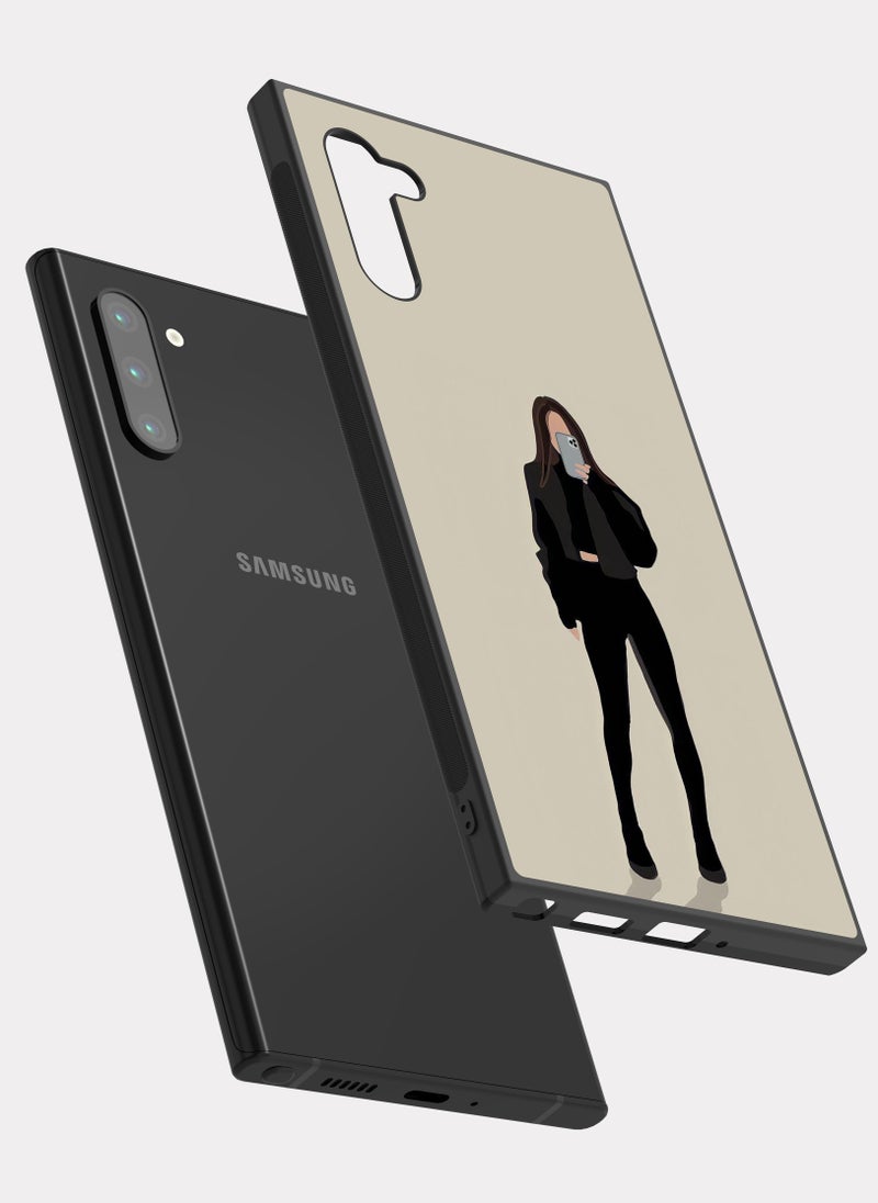 بكسلات كفر سامسونج جالكسي نوت 10 جذاب بيج اسود - Image 2