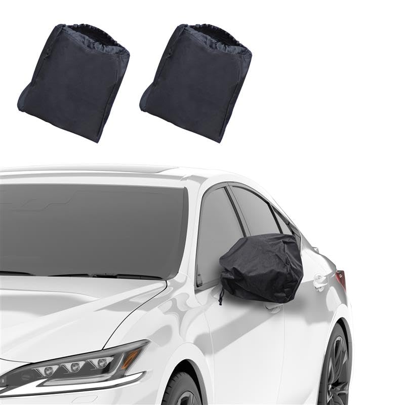 EcoNour Windshield Cover for Ice and Snow with Side Mirror Covers 2Pack Waterproof Windshield Snow Cover for Winter Protection Universal Fit for Cars SUVs Trucks