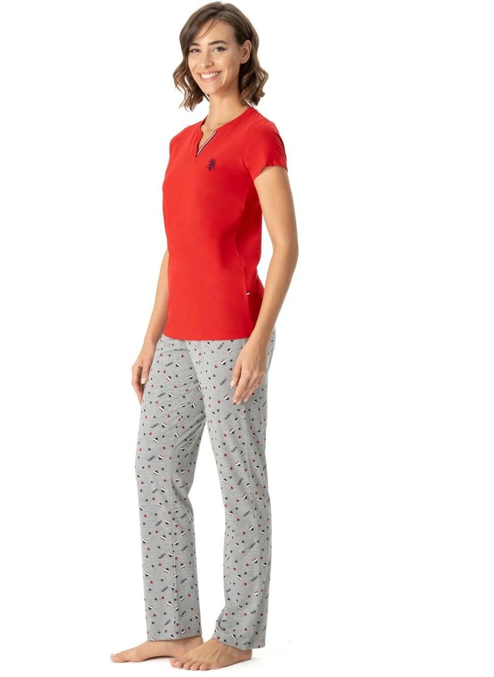 Women's V-Neck Pocket Pajama Set - pzsku/Z0236292AA2298ADCD108Z/45/_/1740068036/db9b015b-6aa4-42f3-9d64-bdfcea935cc3