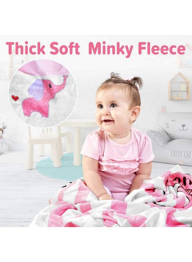 Tiny Gifts Baby Monthly Milestone Blanket + 2 Frame Props ; 60" X40” ; Thick Soft Minky Fleece (Pink)  - Image 4