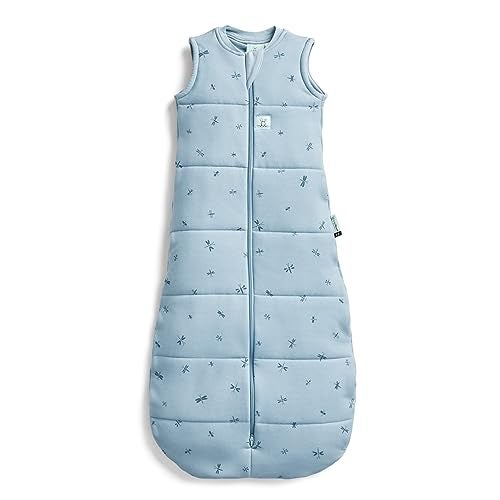 ergoPouch Jersey Sleeping Bag 02 TOG ArmsOut Baby Sleep Sack Ideal Transition from Swaddling Slim Fit Keeps Baby Secure Comfortable Soft Breathable Fabric 312 Months Dragonflies - Image 1