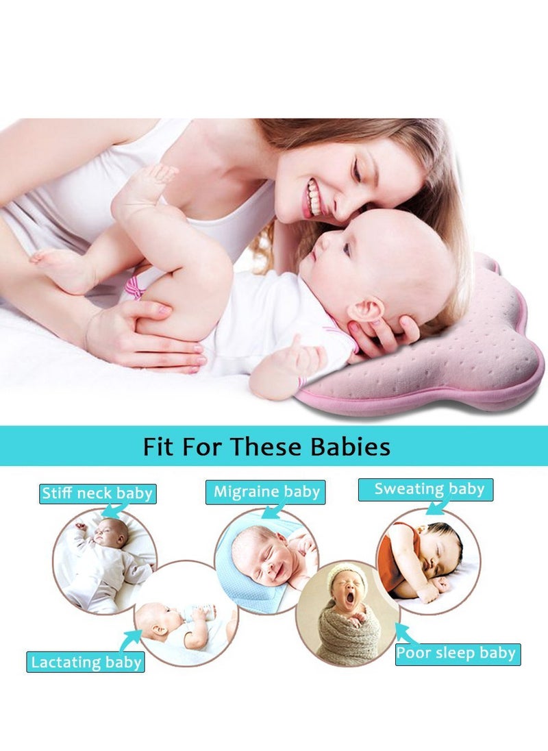 Hidetex - Hidetex Baby Pillow - Preventing Flat Head Syndrome (Plagiocephaly) for Your Newborn Baby，Made of Memory Foam Head- Shaping Pillow and Neck Support (0-12 Months) - Image 1