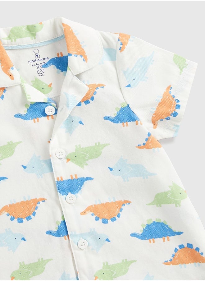 mothercare بيجاما منسوجة بطبعة ديناصور  - Image 5