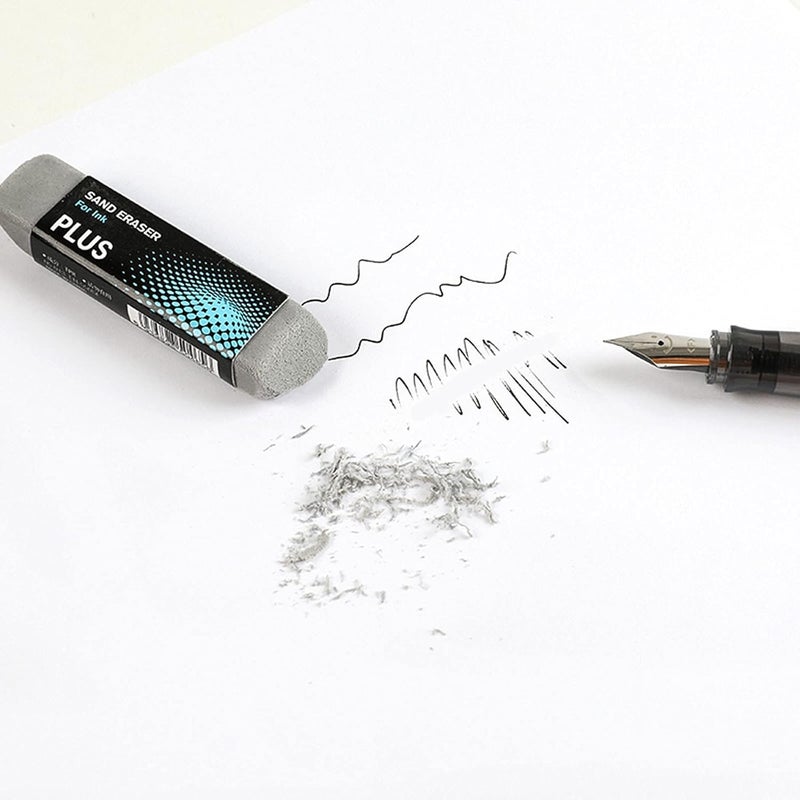 Eoutstanding 2pcs Sand Eraser School Office Stationery Correction Supplies - Sand and Rubber Particle Eraser Designed to Remove Colored Pencil and Ink Markings - Image 4
