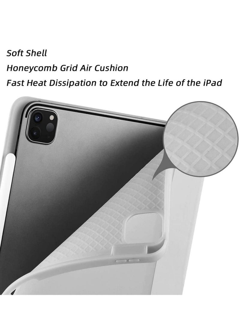إلترازون Case for iPad Pro 11 Inch 2021(3rd Gen)/2020(2nd Gen) with Pencil Holder [Support iPad 2nd Pencil Charging/Pair] Slim Trifold Stand, Smart Protective Case Cover (Grey) - Image 3