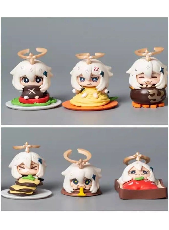 Dee Manga Game Peripherals 6 Q version of Paimon Gourmet Food Emergency Box Egg Mannequin Model Ornament 6cm - Image 2