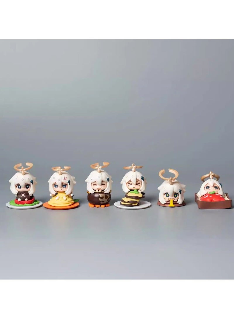 Dee Manga Game Peripherals 6 Q version of Paimon Gourmet Food Emergency Box Egg Mannequin Model Ornament 6cm - Image 3