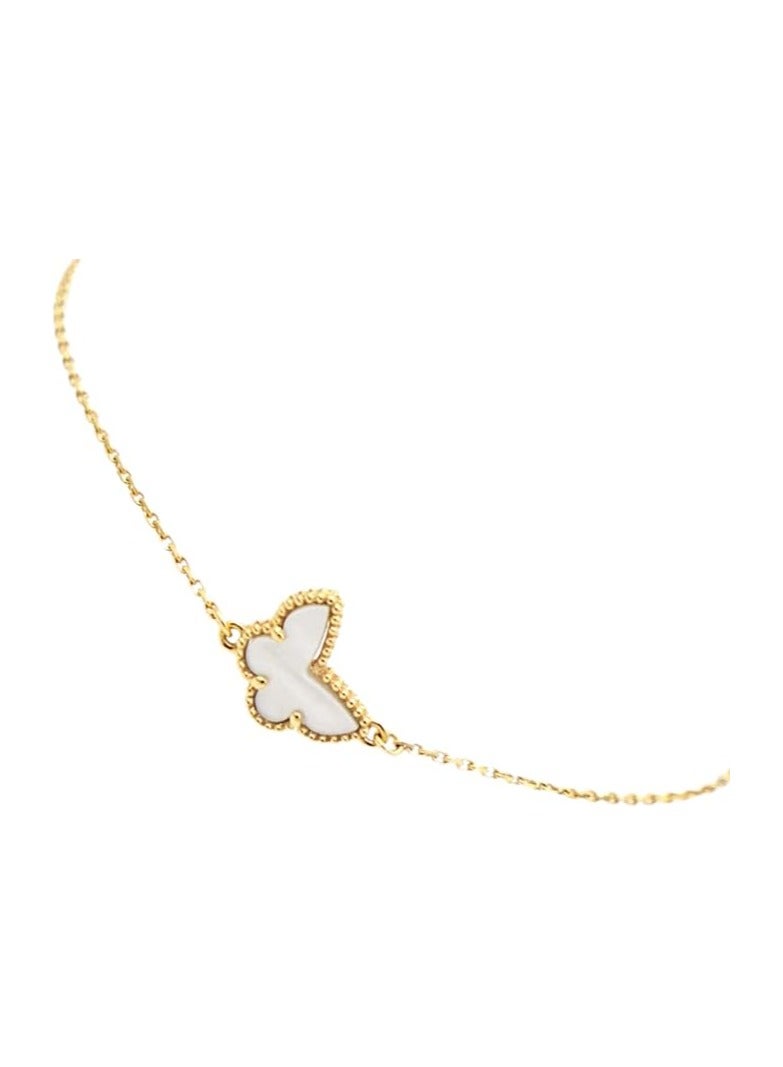 بونكا أساور نسائية أنيقة من بونكا  شكل فراشة حجر اللؤلؤ - Image 1