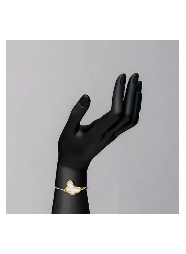 بونكا أساور نسائية أنيقة من بونكا  شكل فراشة حجر اللؤلؤ - Image 3