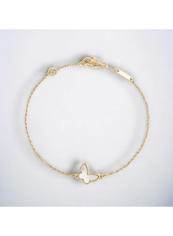 بونكا أساور نسائية أنيقة من بونكا  شكل فراشة حجر اللؤلؤ - Image 4