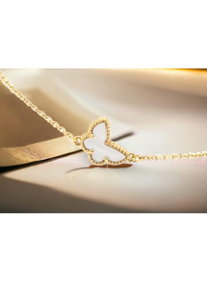 بونكا أساور نسائية أنيقة من بونكا  شكل فراشة حجر اللؤلؤ - Image 5