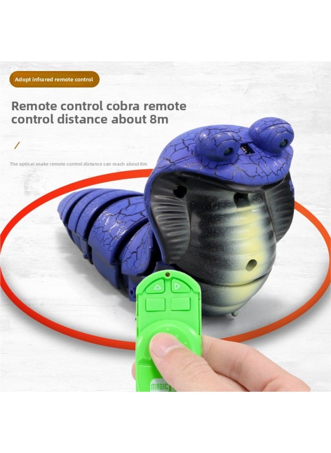 Simulation Infrared Remote Control Small Cobra Strange Electronic Pet Animal Mini Snake Children's Electric Toys-Color:7702A Small Cobra (yellow)  - Image 5