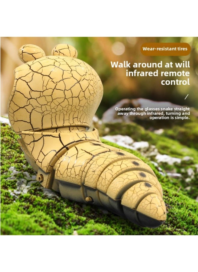 Simulation Infrared Remote Control Small Cobra Strange Electronic Pet Animal Mini Snake Children's Electric Toys-Color:7702A Small Cobra (yellow)  - Image 4
