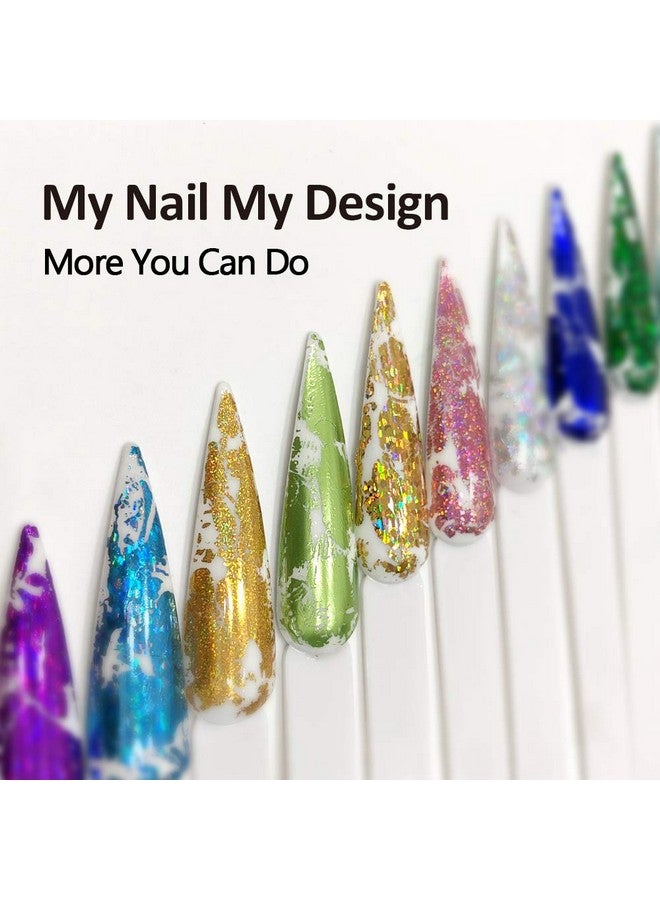 بورانو جل صمغ رقائق الأظافر مع 40 قطعة من ملصقات الرقائق المعدنية 15 مل، زجاجتين من جل رقائق الأظافر، رقائق أظافر جل فنية مع قلم مصمم، رقائق أظافر لاصقة - Image 4