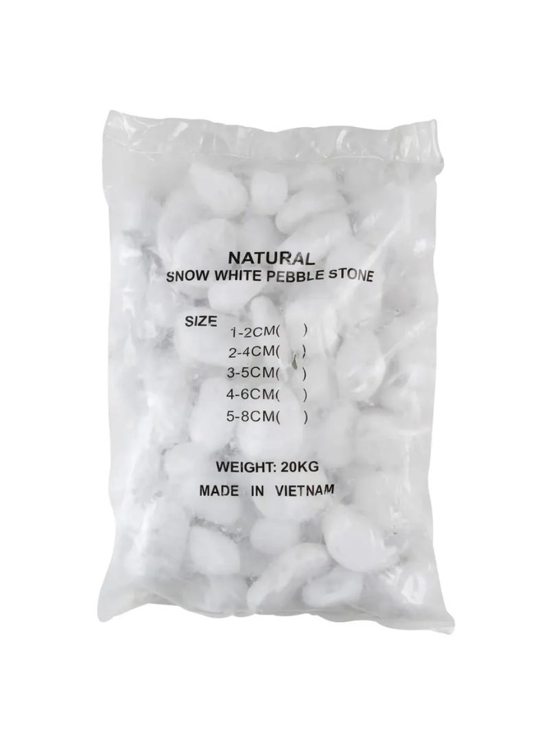 ACE Natural Snow White Pebble Pack 5 8 Cm 20 Kg