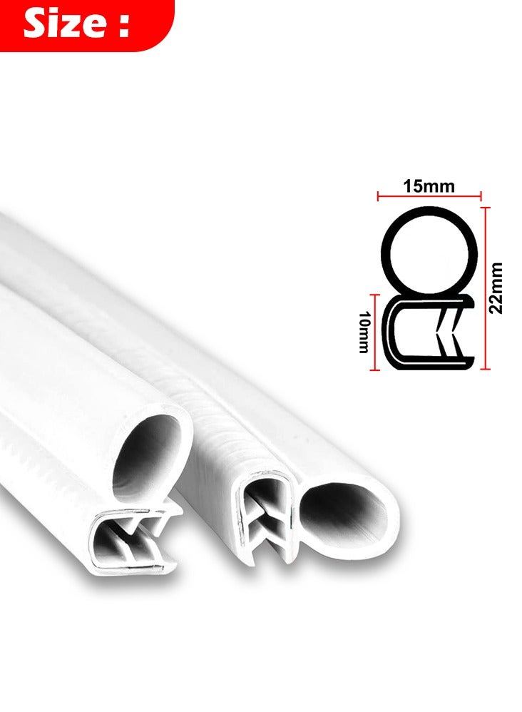 Generic Car Door Edge Guard Door Protector Rubber Clip Buffer (20CM - White) Pack Of Pair - Image 3