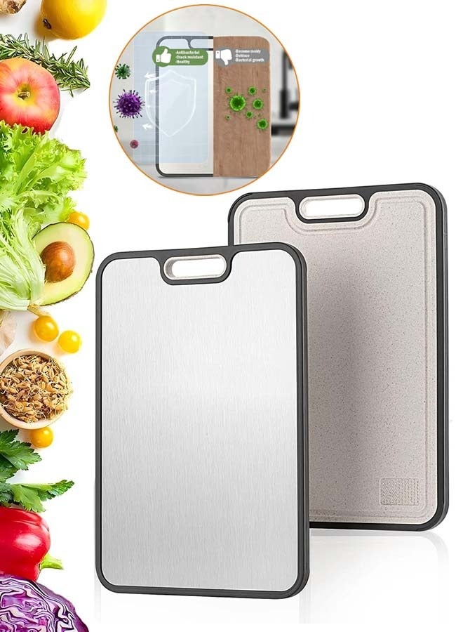 ثمانية فيبيهاوس لوح تقطيع على الوجهين مع وظيفة الطحن قطاعه الواح تقطيع للصدأ للحوم والفاكهة والخضروات قطاعات لوح تقطيع ستانلس ستيل صحن تقطيع - Image 1