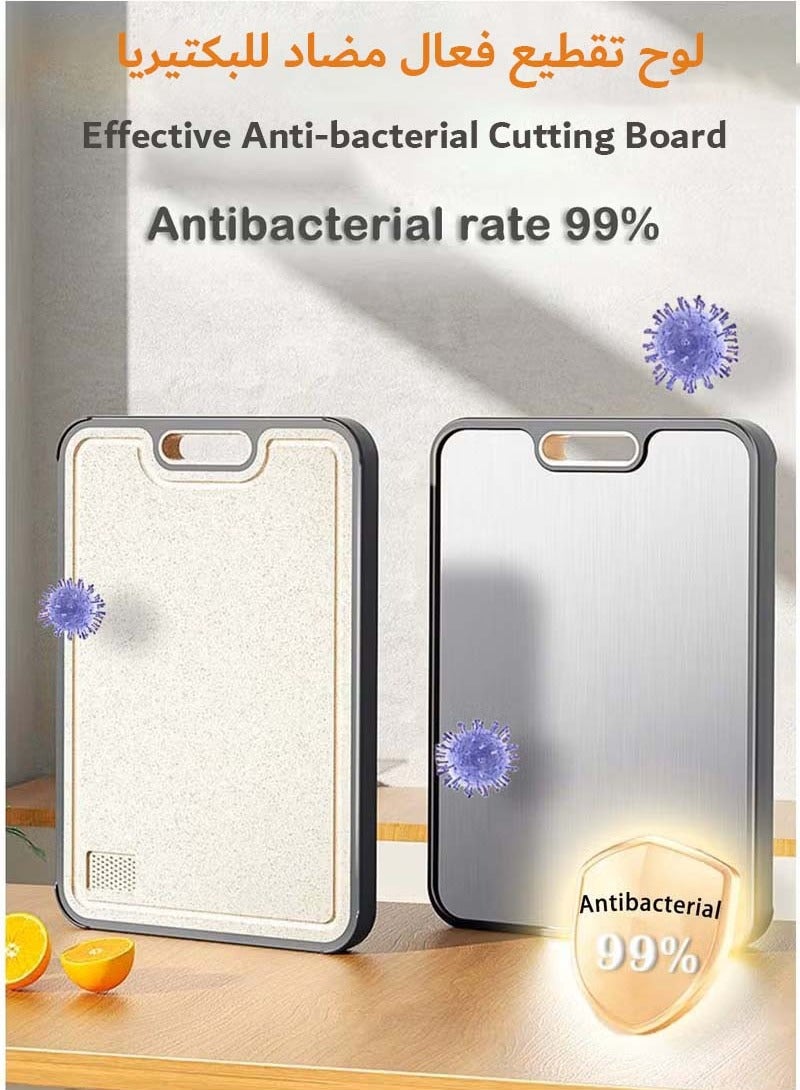 ثمانية فيبيهاوس لوح تقطيع على الوجهين مع وظيفة الطحن قطاعه الواح تقطيع للصدأ للحوم والفاكهة والخضروات قطاعات لوح تقطيع ستانلس ستيل صحن تقطيع - Image 2