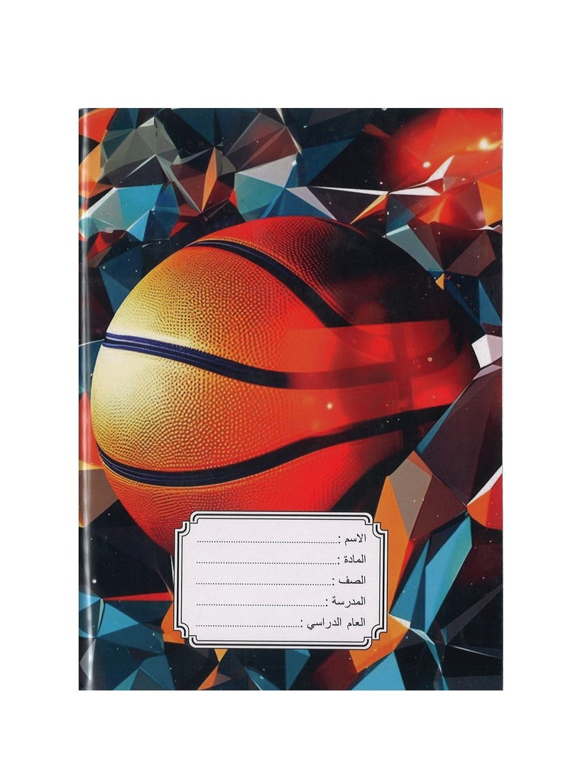 Sadaf Four Lined Notebook With Plastic Cover 100 Sheets Assorted Designs A5 Size - Image 3