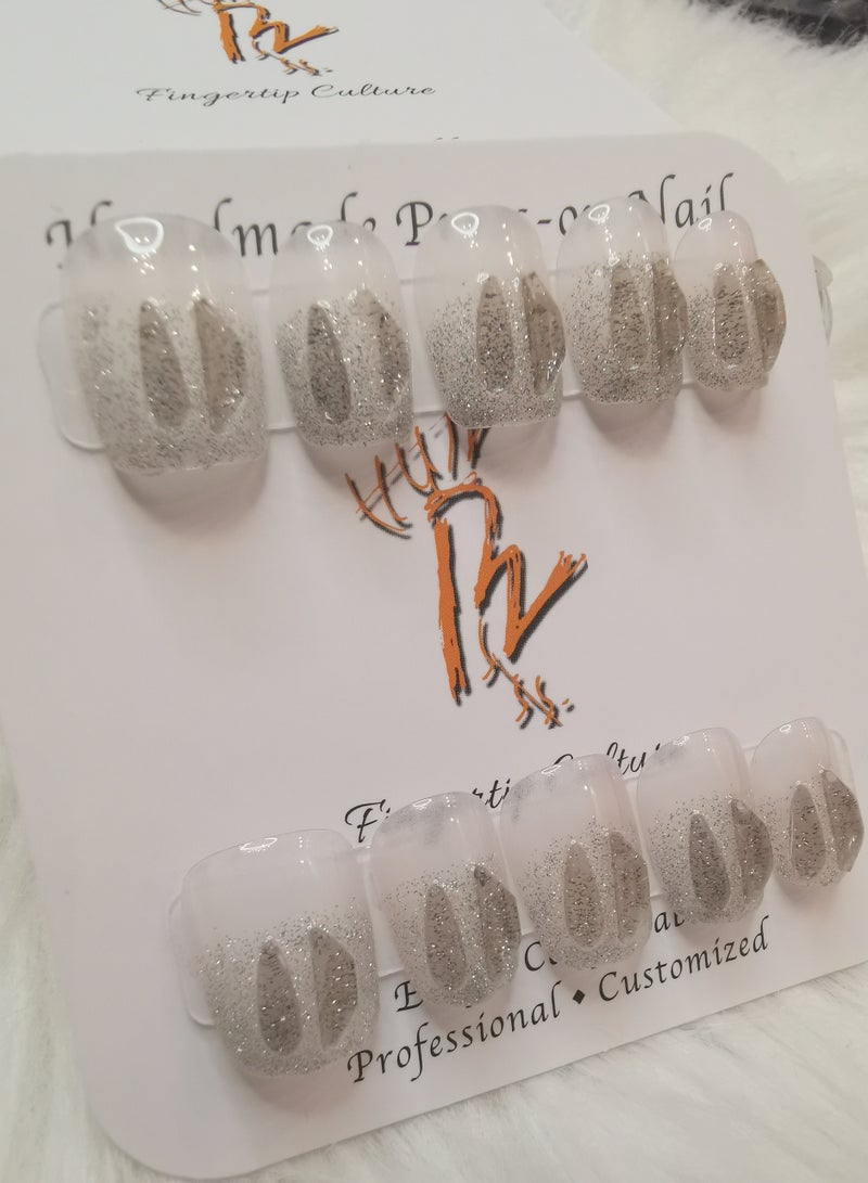 Binzo Beauty Handmade Press On Nails, 10pcs, Nails Art , Acrylic Nails, False Nails, Luxury Collection, Luxury Nails Arts, New Accessories， Wedding Nails，Party Nails. - Image 2