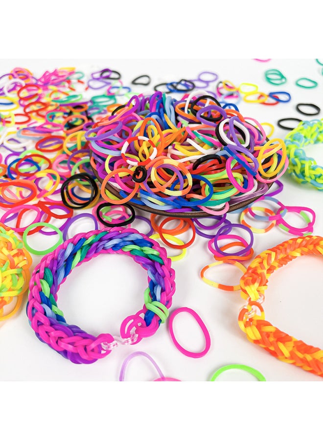 1.5cm Rainbow Rubber Band High Elastic Tpr Woven Bracelet Children Handmade Diy Material 500g Rubber Band-Color:One Catty (1 Dark Blue)  - Image 4