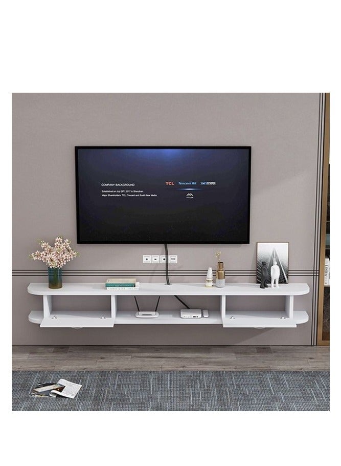 Generic Wall Mounted TV Cabinet, Wall Hanging Modern TV Table Multifunctional Storage Cabinet Television Stand with Open Shelves and Drawers for Home Living Room Bedroom Console Table  - Image 2
