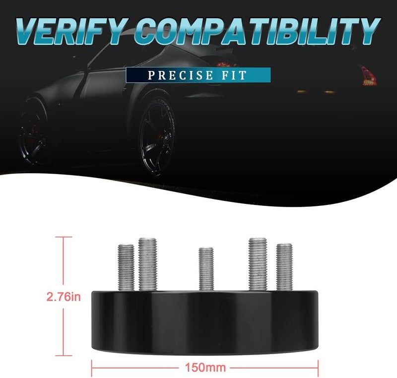 IRONTEK 1.5in Wheel Spacers 5x114.3mm (82.5mm Bore, 12x1.5 Studs) for Lexus and Toyota - 2 PCS - Image 4